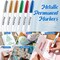 72 Pcs Metallic Marker Pens Bulk Fine Point Metallic Permanent Markers Paint Pens for DIY Crafts, Artist Illustration, Gift Card Making, Crafts, Scrapbooking(Multicolor)